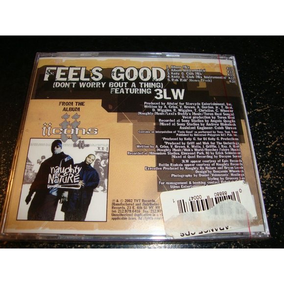 NAUGHTY BY NATURE sealed cd single FEELS GOOD - Picture 2 of 3